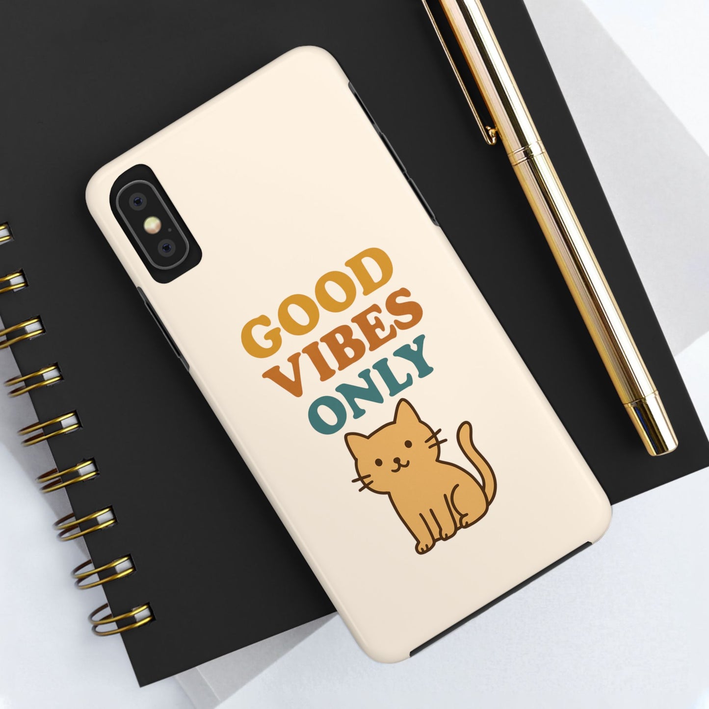 Good Vibes Only Cat Phone Case - Tough and Stylish Protection
