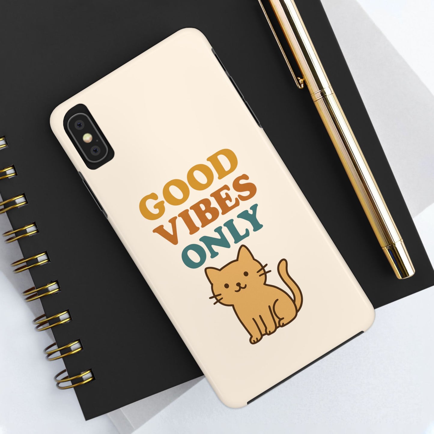 Good Vibes Only Cat Phone Case - Tough and Stylish Protection