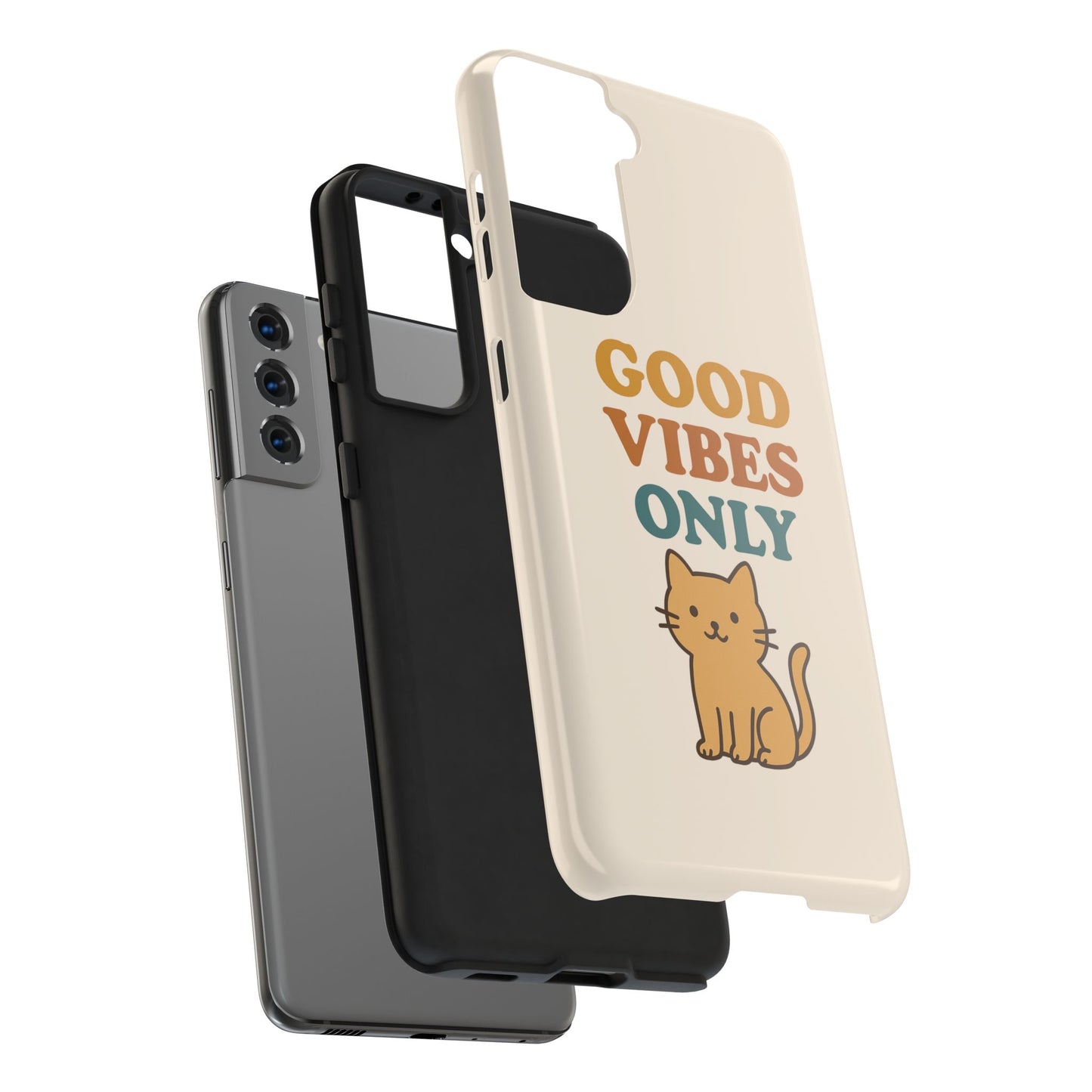 Good Vibes Only Cat Phone Case - Tough and Stylish Protection