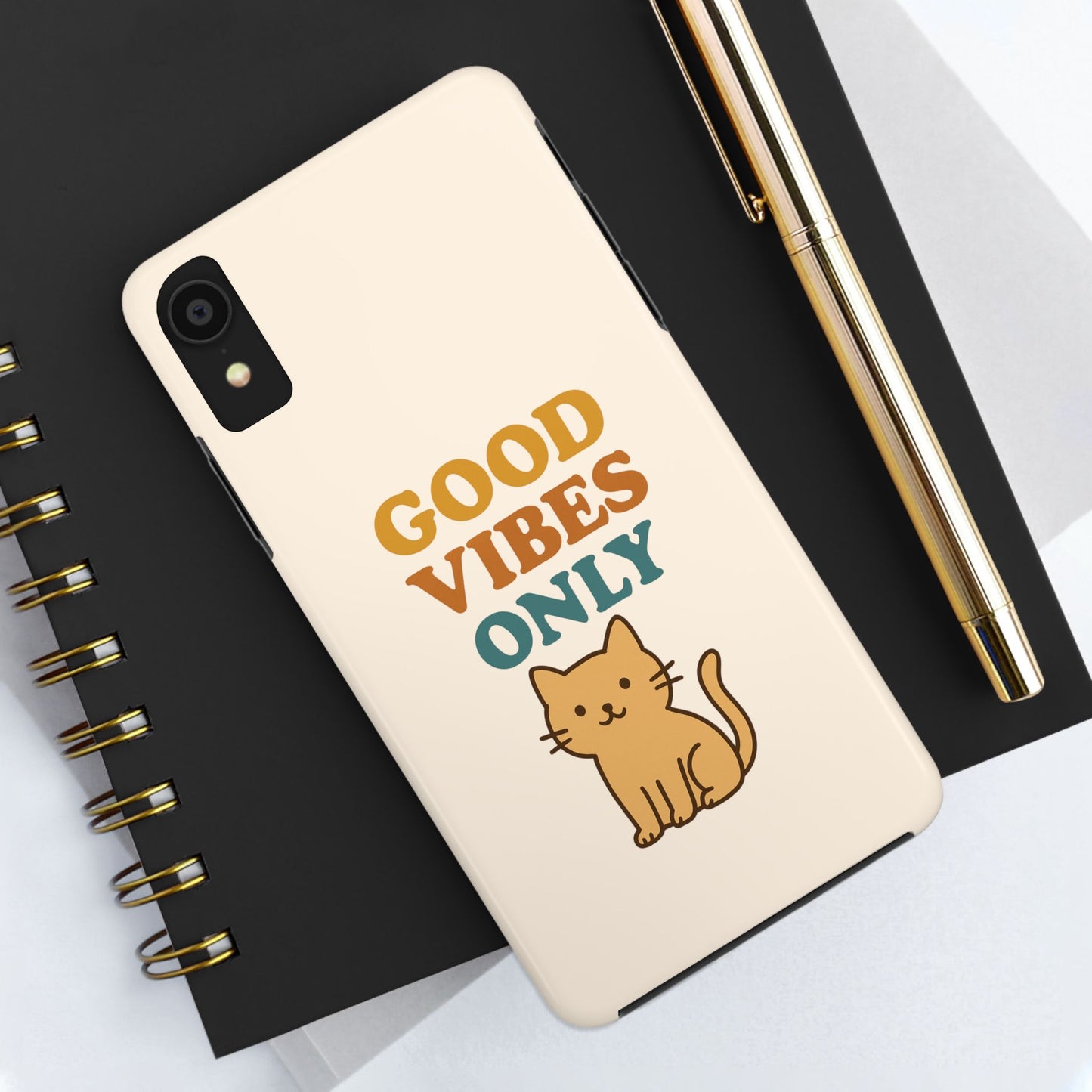 Good Vibes Only Cat Phone Case - Tough and Stylish Protection