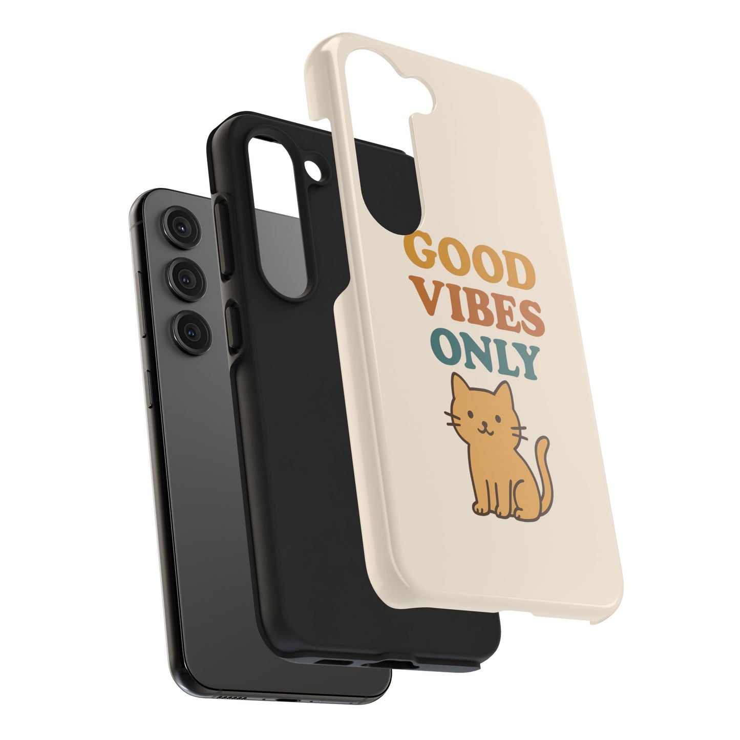 Good Vibes Only Cat Phone Case - Tough and Stylish Protection