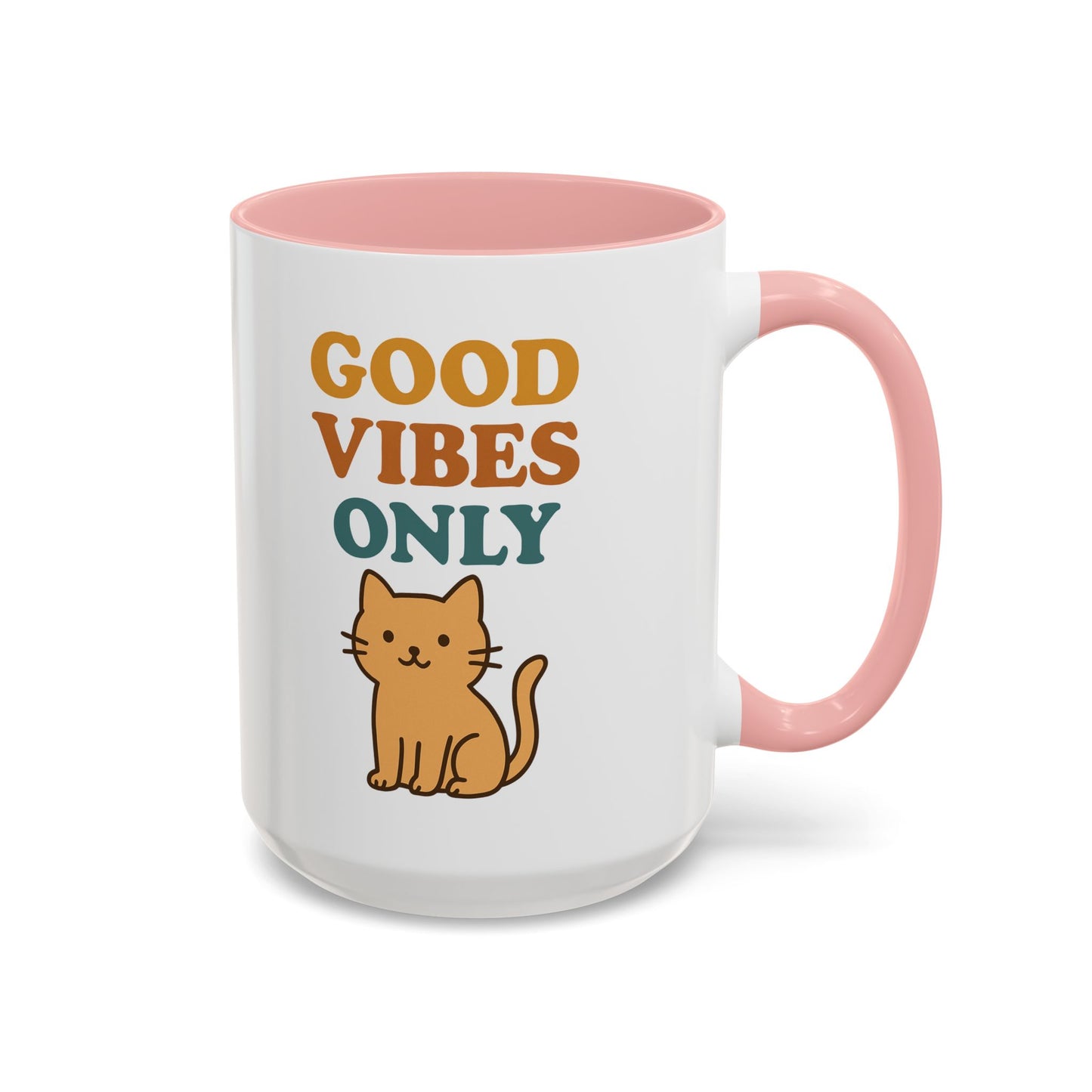 Good Vibes Only Cat Accent Coffee Mug - 11oz & 15oz