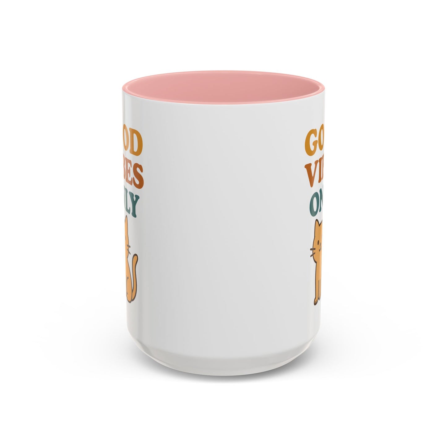 Good Vibes Only Cat Accent Coffee Mug - 11oz & 15oz