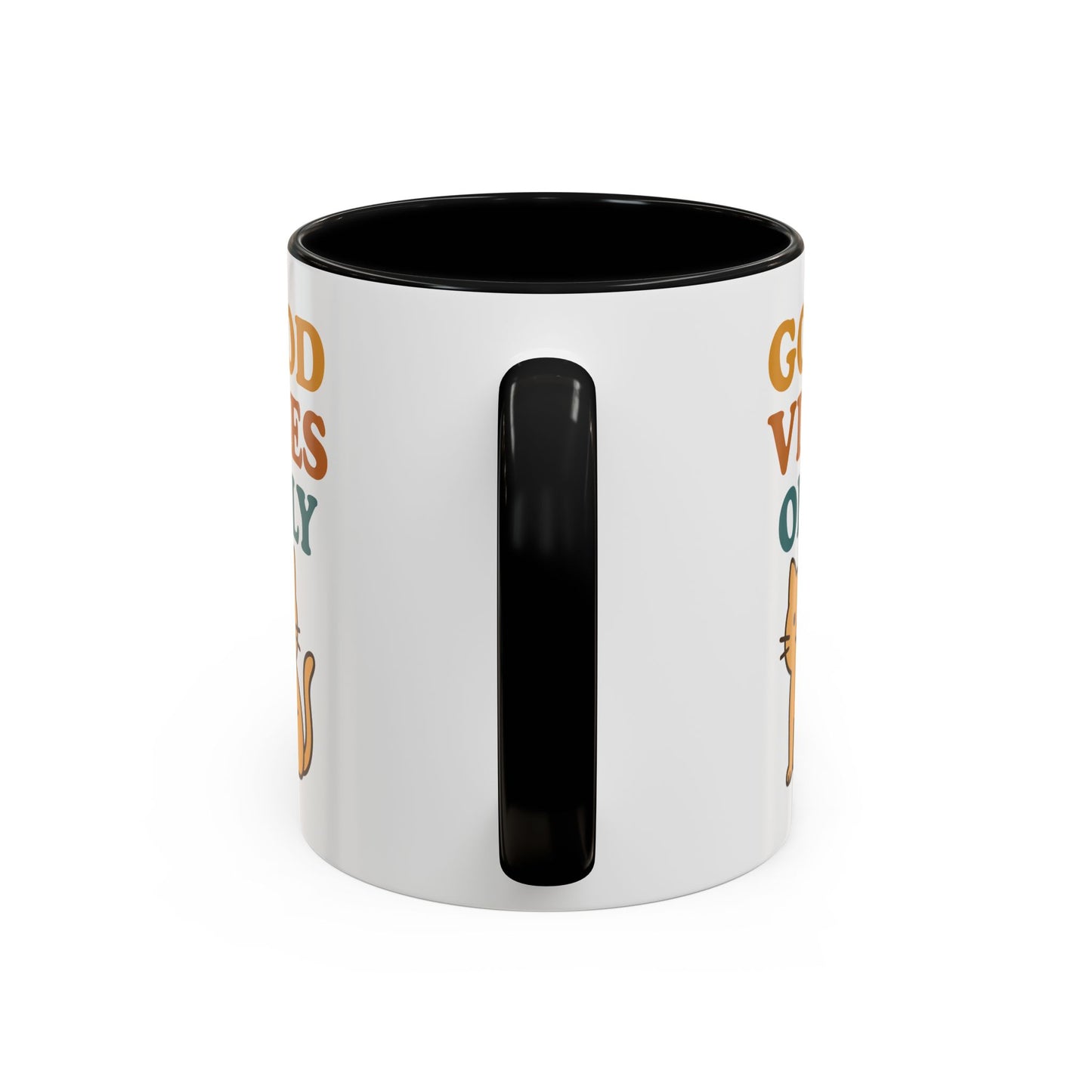Good Vibes Only Cat Accent Coffee Mug - 11oz & 15oz