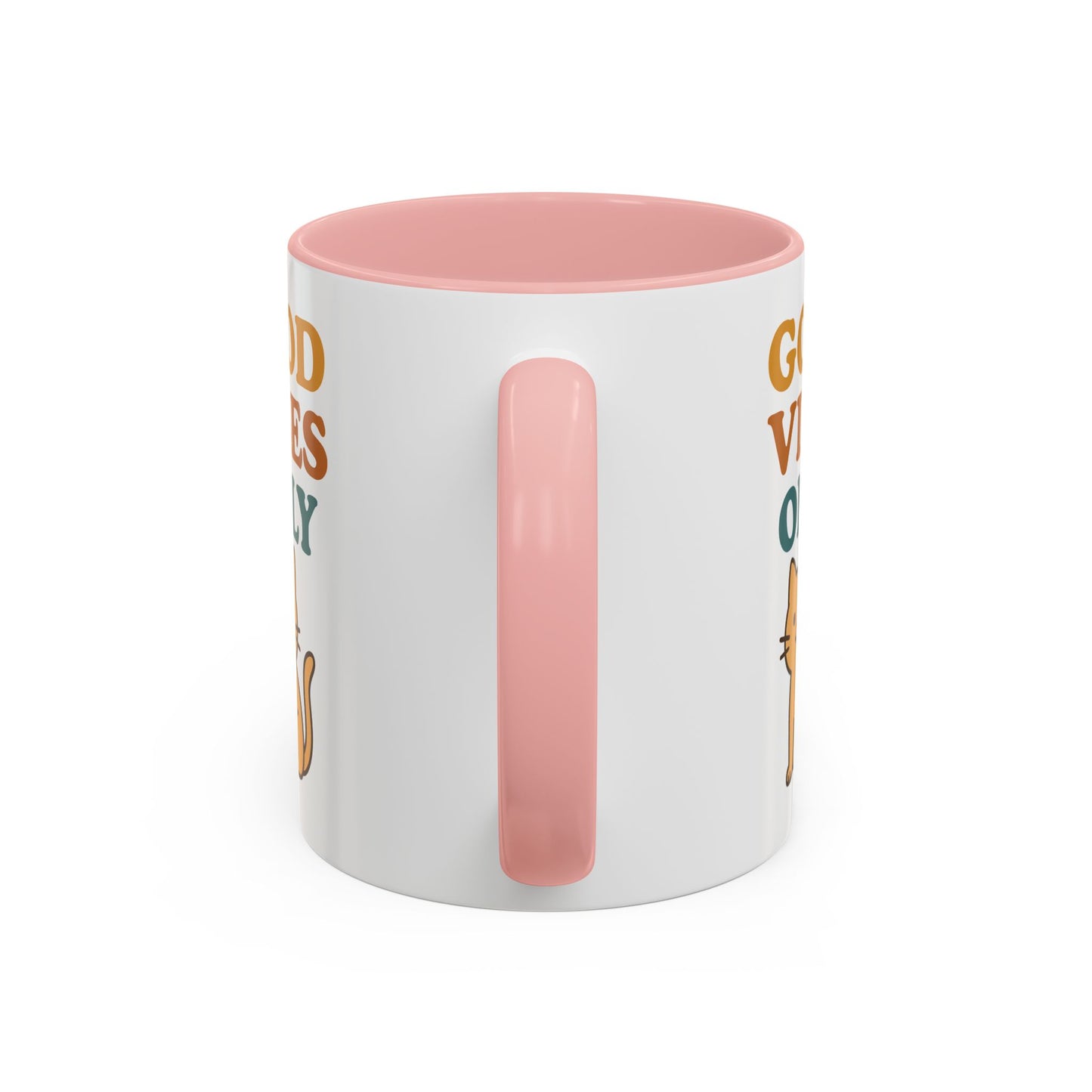 Good Vibes Only Cat Accent Coffee Mug - 11oz & 15oz