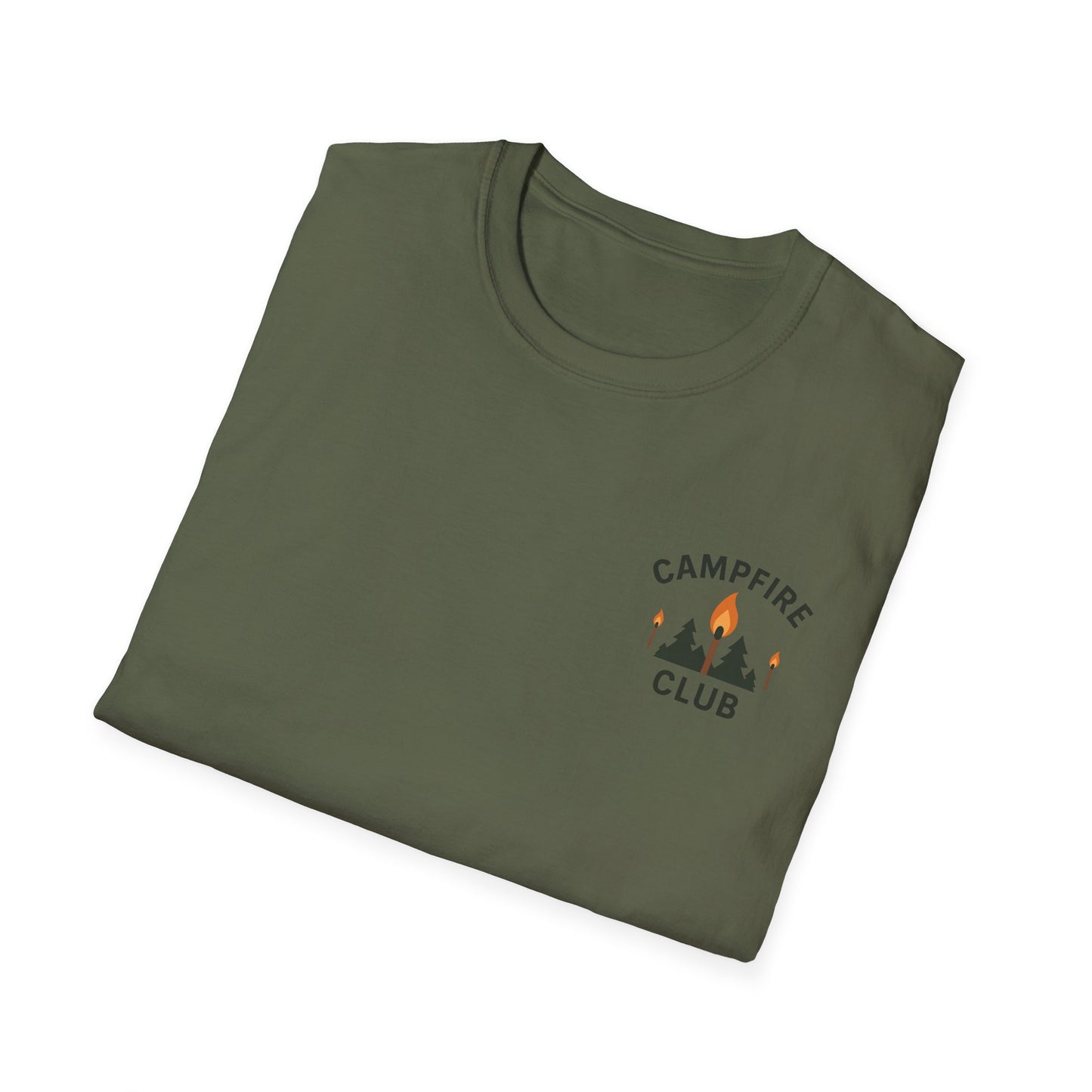Campfire Club Unisex Softstyle T-Shirt - Perfect for Outdoor Adventures