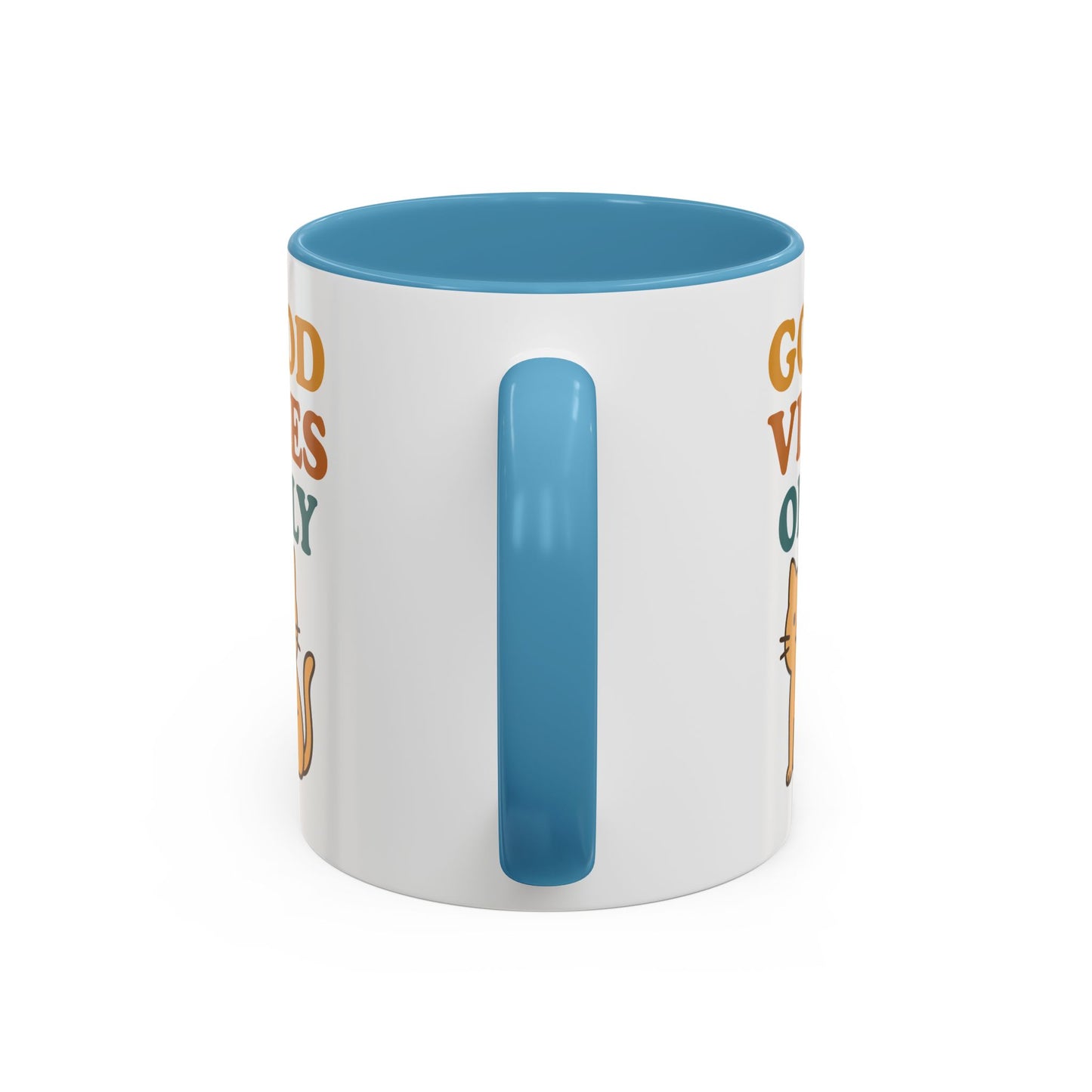 Good Vibes Only Cat Accent Coffee Mug - 11oz & 15oz