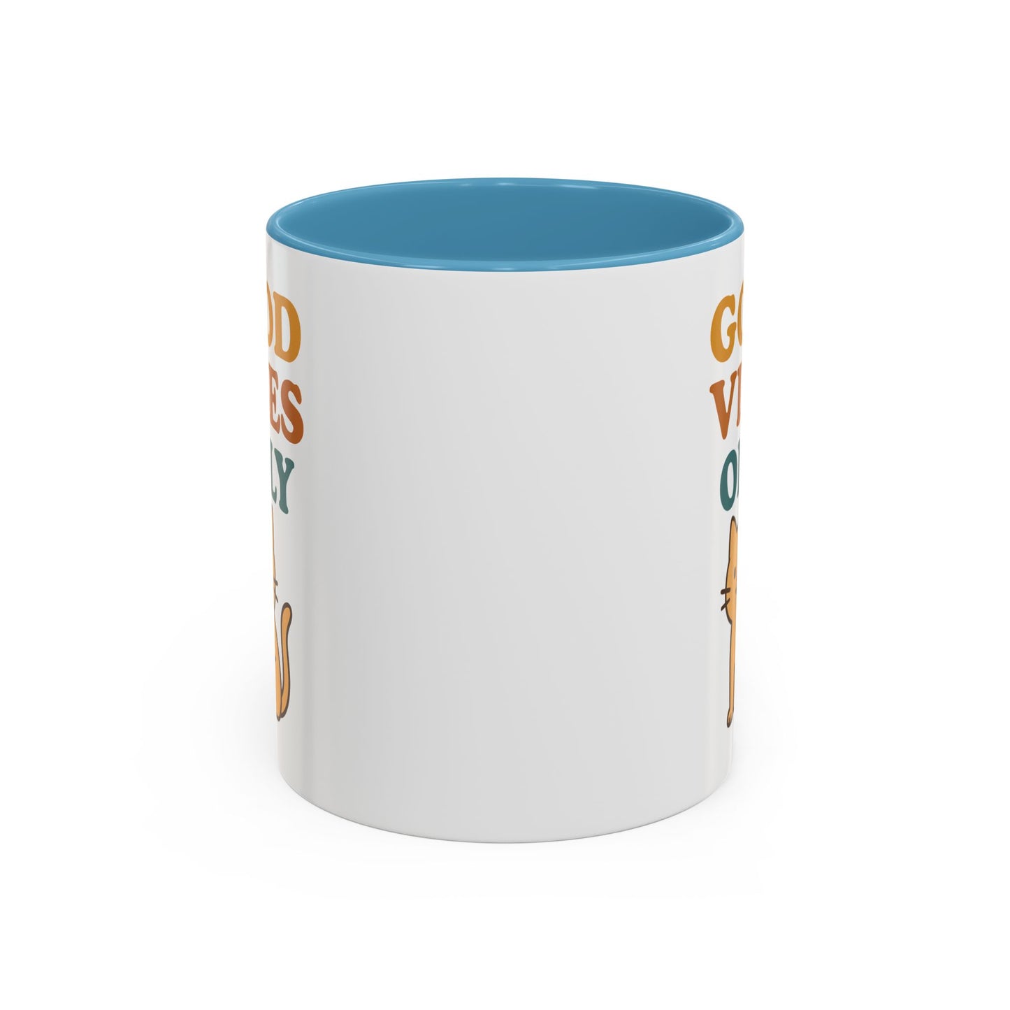 Good Vibes Only Cat Accent Coffee Mug - 11oz & 15oz