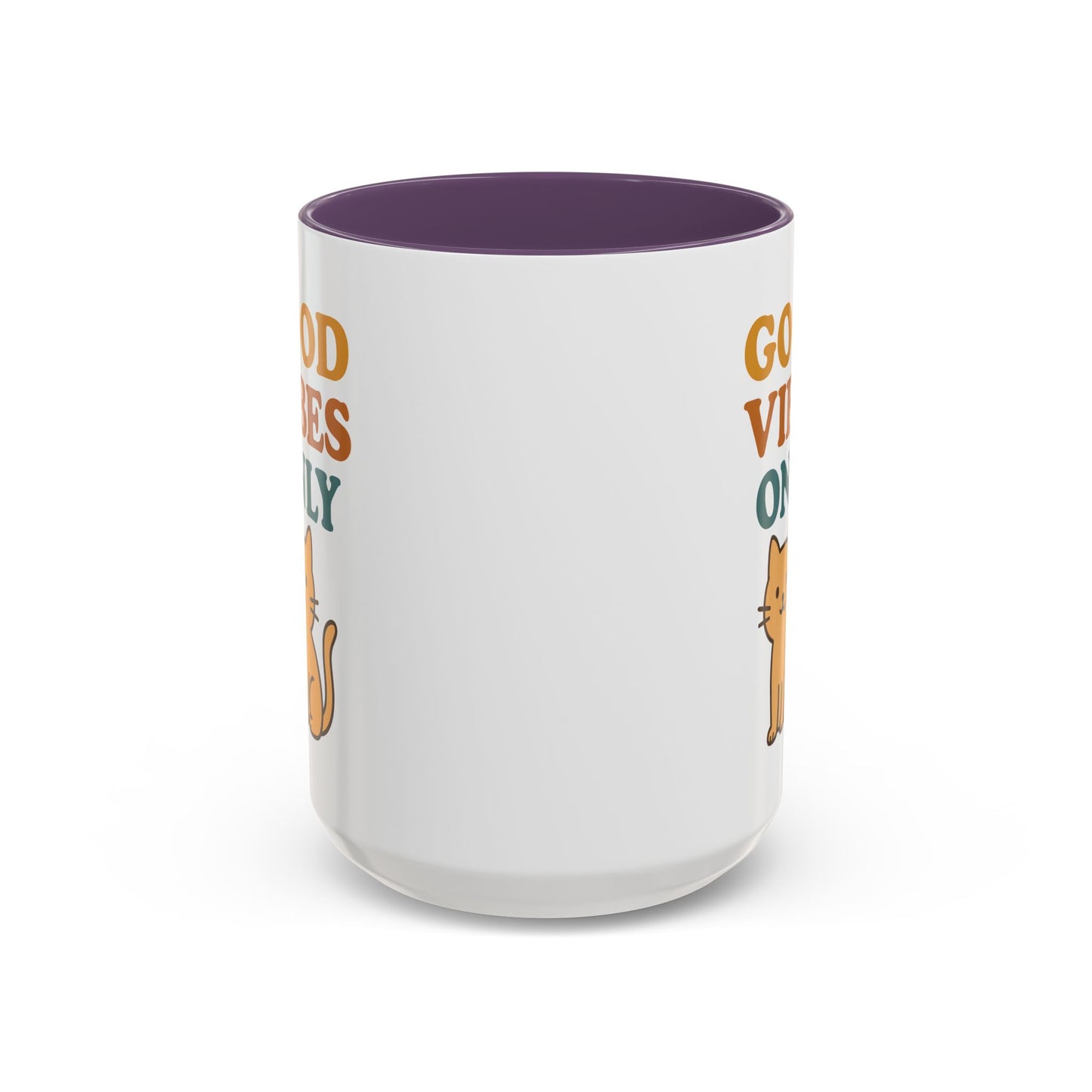 Good Vibes Only Cat Accent Coffee Mug - 11oz & 15oz