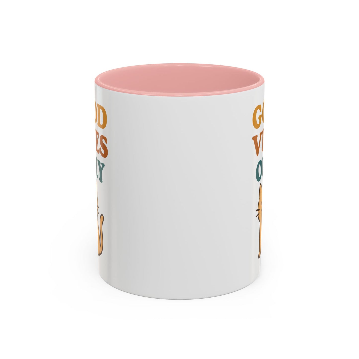 Good Vibes Only Cat Accent Coffee Mug - 11oz & 15oz