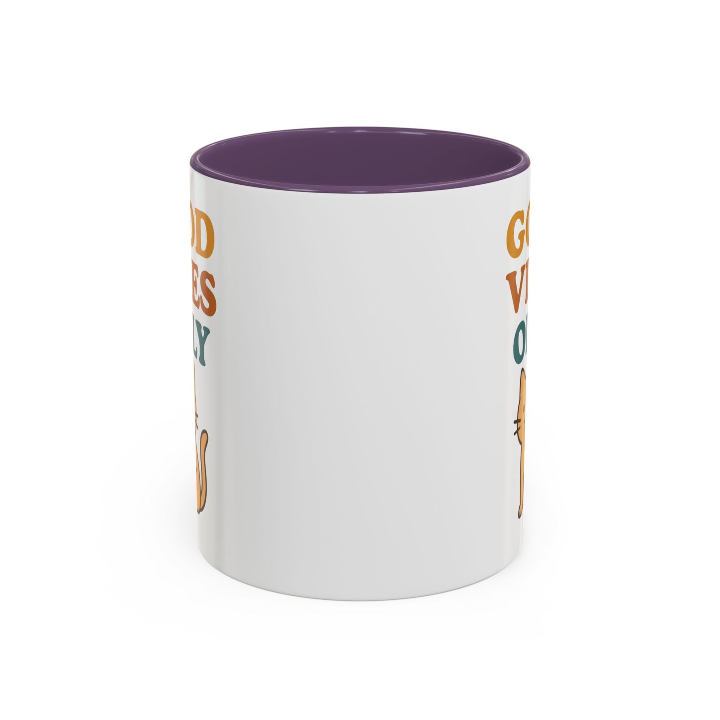 Good Vibes Only Cat Accent Coffee Mug - 11oz & 15oz