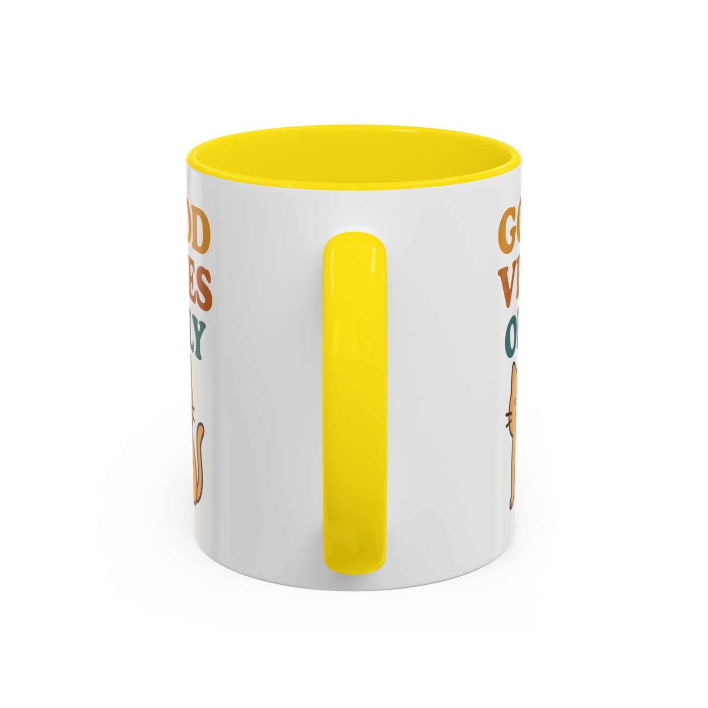 Good Vibes Only Cat Accent Coffee Mug - 11oz & 15oz